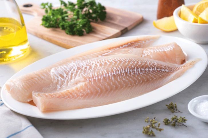 Frozen bass fillet